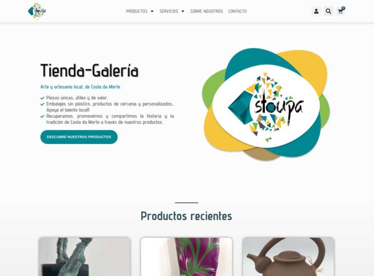 Captura de pantalla web Stoupa