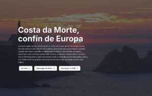 Header de la web sobre la digitalización del libro costa da morte confín de europa