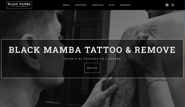 Captura Pantalla Web Black Mamba Tattoo Studio 1