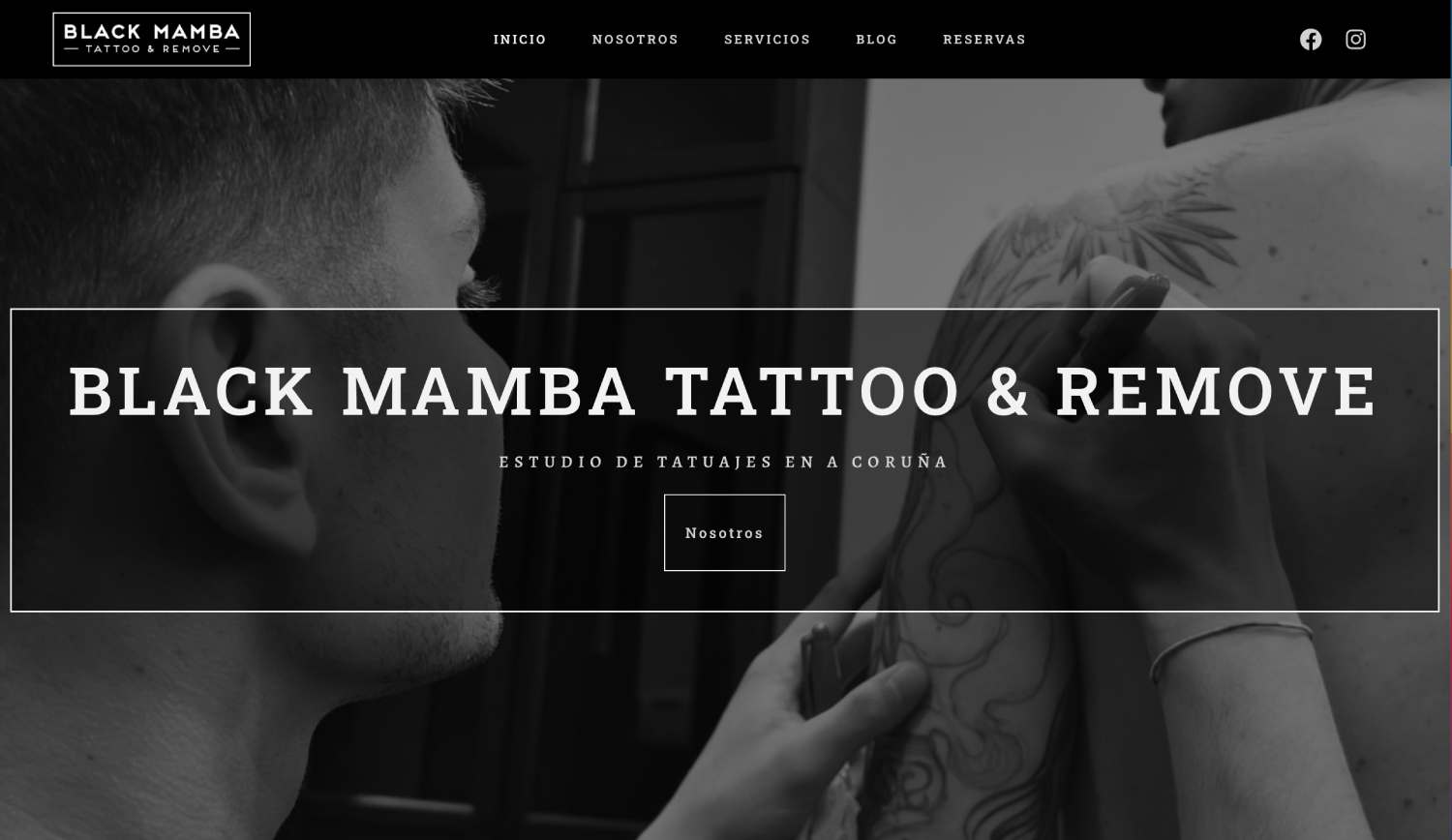 Captura Pantalla Web Black Mamba Tattoo Studio 1