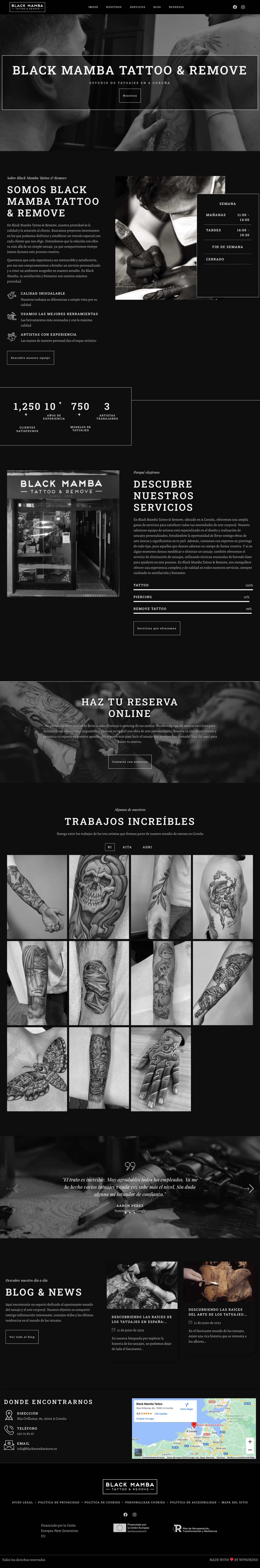 Captura Pantalla Web Black Mamba Tattoo Studio 2